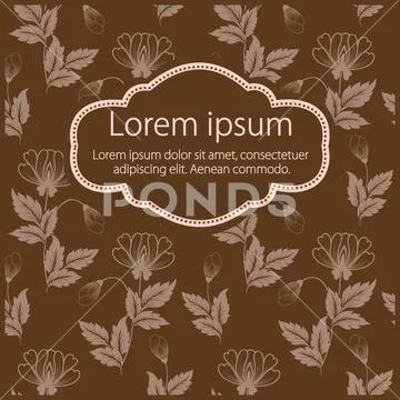 Wedding invitation and announcement card with floral background artwork. Eleg Stock Illustration