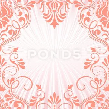 Wedding invitation and announcement card with floral background artwork. Eleg Stock Illustration