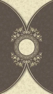 Wedding  Invitation  with baroque pattern Illustrazione stock