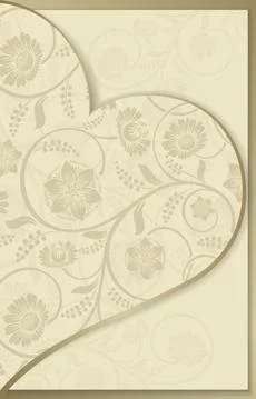 Wedding  Invitation  with baroque pattern Stock Illustration