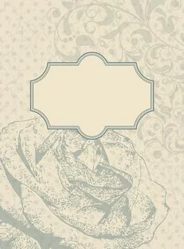 Wedding  Invitation  with baroque pattern Stock Illustration