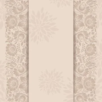 Wedding  Invitation  with baroque pattern Stock Illustration