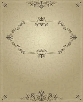 Wedding  Invitation  with baroque pattern Stock Illustration