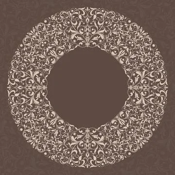 Wedding  Invitation  with baroque pattern Stock Illustration