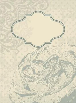 Wedding  Invitation  with baroque pattern Stock Illustration