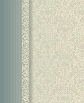 Wedding  Invitation  with baroque pattern Stock Illustration