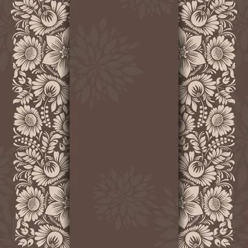 Wedding  Invitation  with baroque pattern Stock Illustration