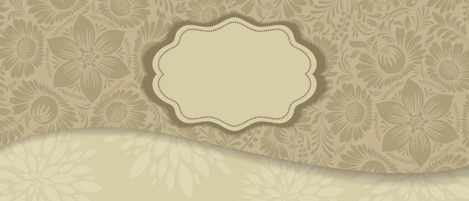 Wedding  Invitation  with baroque pattern Illustrazione stock