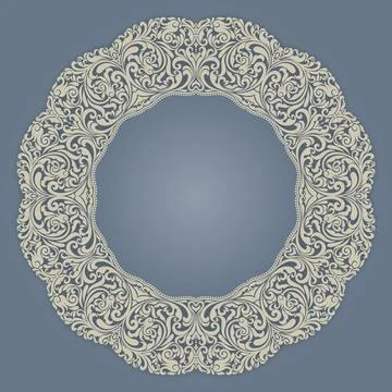 Wedding  Invitation  with baroque pattern Stock Illustration