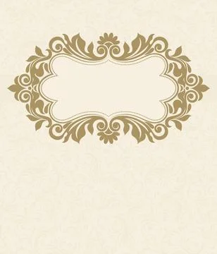 Wedding  Invitation  with baroque pattern Stock Illustration