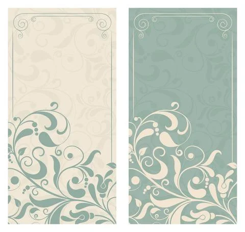 Wedding  Invitation  with baroque pattern Stock Illustration