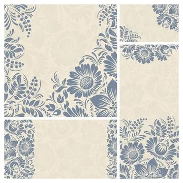 Wedding  Invitation  with baroque pattern Illustrazione stock