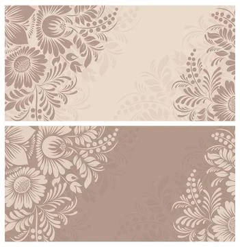 Wedding  Invitation  with baroque pattern Stock Illustration