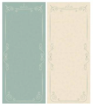 Wedding  Invitation  with baroque pattern Stock Illustration