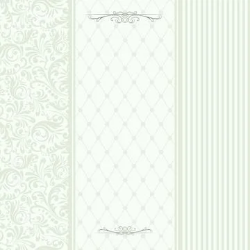 Wedding  Invitation  with baroque pattern Stock Illustration