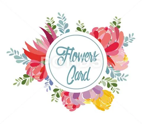 Wedding invitation card with flower. Floral background Stock Illustration