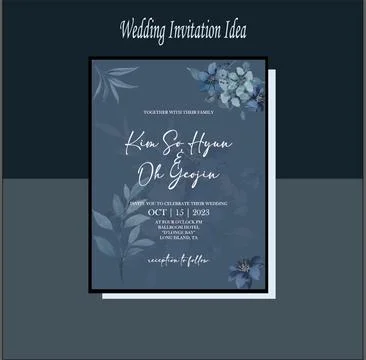Wedding Invitation Card Idea Stock Illustration
