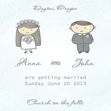 Wedding invitation card Stock Illustration