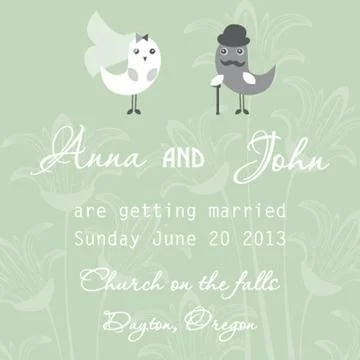 Wedding invitation card Stock Illustration