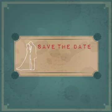 Wedding invitation card. 스톡 일러스트