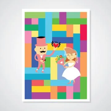 Wedding invitation card Stock Illustration