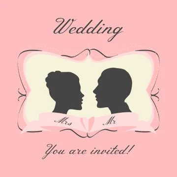 Wedding invitation card Stock Illustration