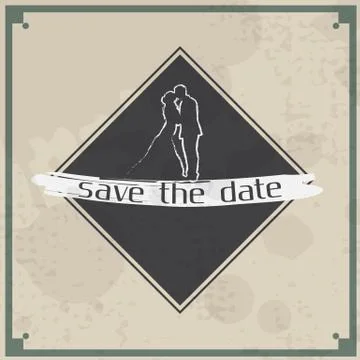 Wedding invitation card. Illustrazione stock