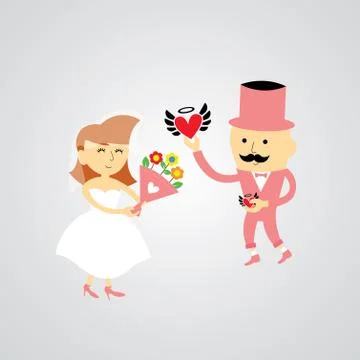 Wedding invitation card Illustrazione stock