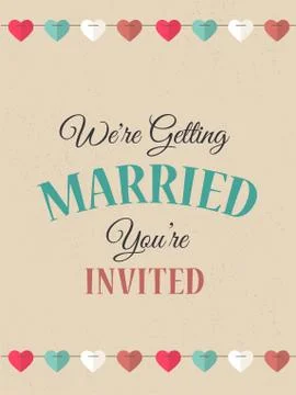 Wedding invitation card Stock Illustration