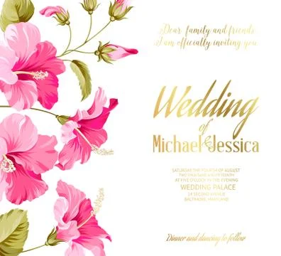 Wedding invitation card Stock Illustration
