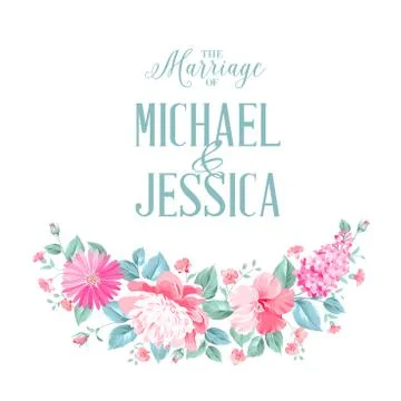 Wedding invitation card Stock Illustration