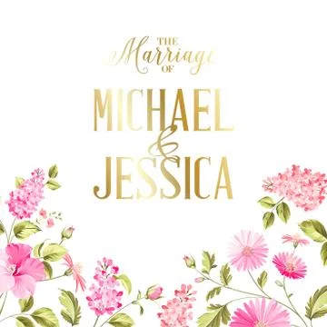 Wedding Invitation card Stock Illustration