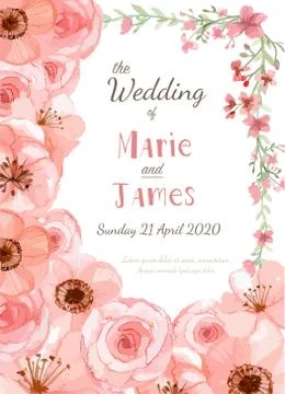 Wedding invitation card Stock Illustration