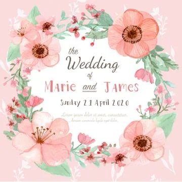 Wedding invitation card Stock Illustration