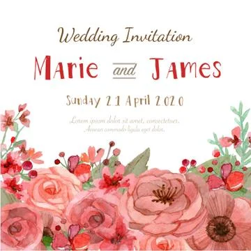 Wedding invitation card Stock Illustration