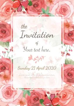 Wedding invitation card Stock-Illustration