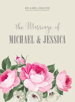 Wedding invitation card Stock Illustration