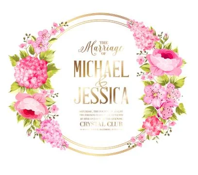 Wedding invitation card Stock Illustration