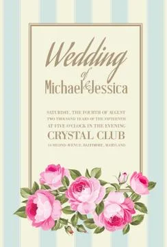 Wedding invitation card. Stock Illustration