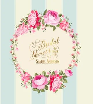 Wedding invitation card. Illustrazione stock