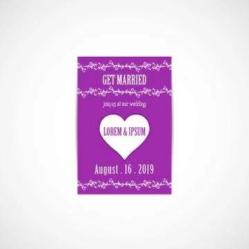 Wedding Invitation Card Stock Illustration