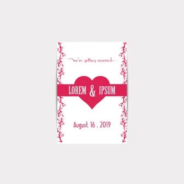 Wedding Invitation Card Stock Illustration