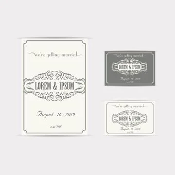 Wedding Invitation Card Stock Illustration