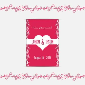 Wedding Invitation Card Stock Illustration
