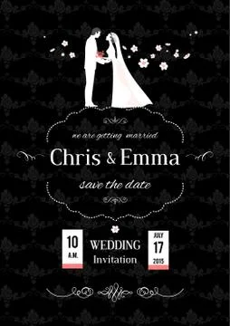 Wedding invitation card Stock Illustration