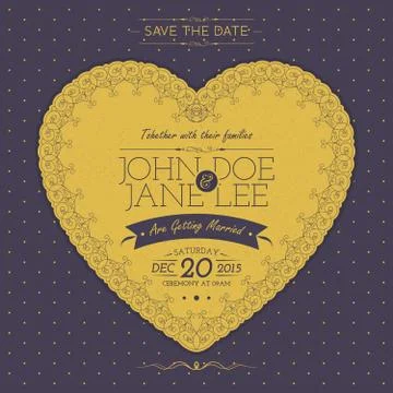Wedding invitation card Stock Illustration
