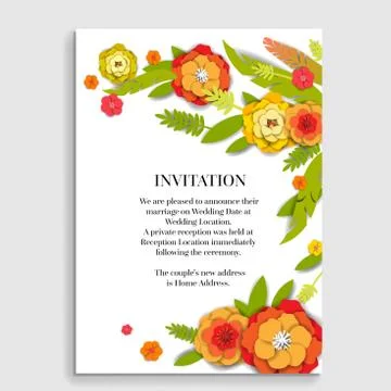 Wedding invitation card Stock Illustration