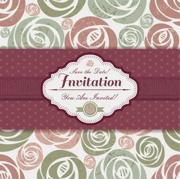 Wedding invitation card Stock Illustration