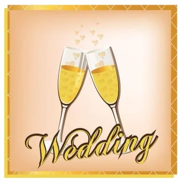 Wedding invitation card or background Stock Illustration