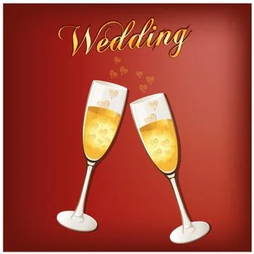 Wedding invitation card or background Stock Illustration